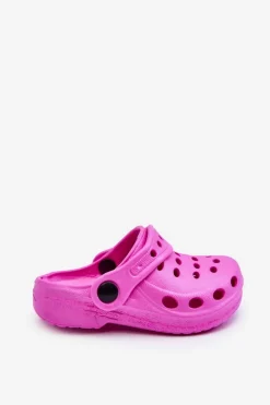 Hot Klapki Dziecięce Piankowe Ciemnoróżowe Lucas Dzieci Chłopięce|Dziewczęce