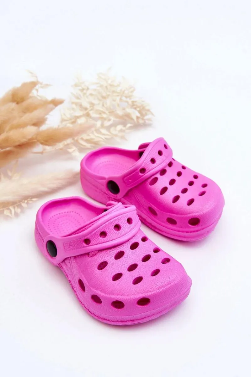 Hot Klapki Dziecięce Piankowe Ciemnoróżowe Lucas Dzieci Chłopięce|Dziewczęce