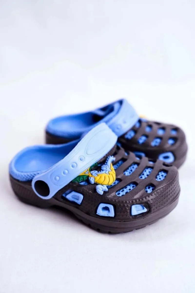 Online Boto Klapki Dziecięce Piankowe Kroksy Czarne Small Dragon