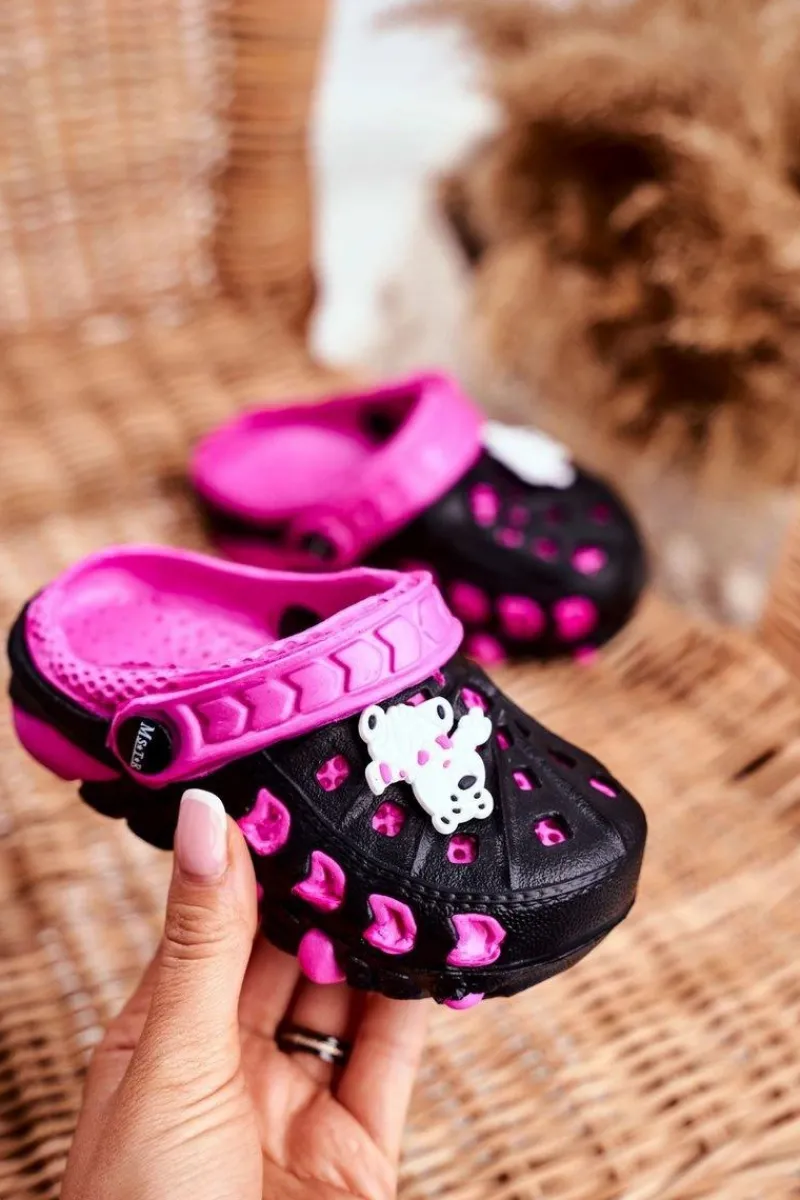 Best Klapki Dziecięce Piankowe Kroksy Czarne Miś Polarny Oddie Dzieci Dziewczęce