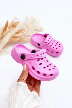 Hot Klapki Dziecięce Piankowe Kroksy Różowe Lucas Dzieci Chłopięce|Dziewczęce