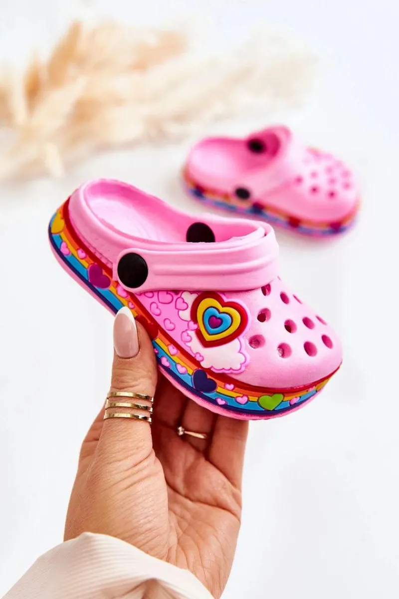 New Boto Klapki Dziecięce Piankowe Kroksy Różowe Charie