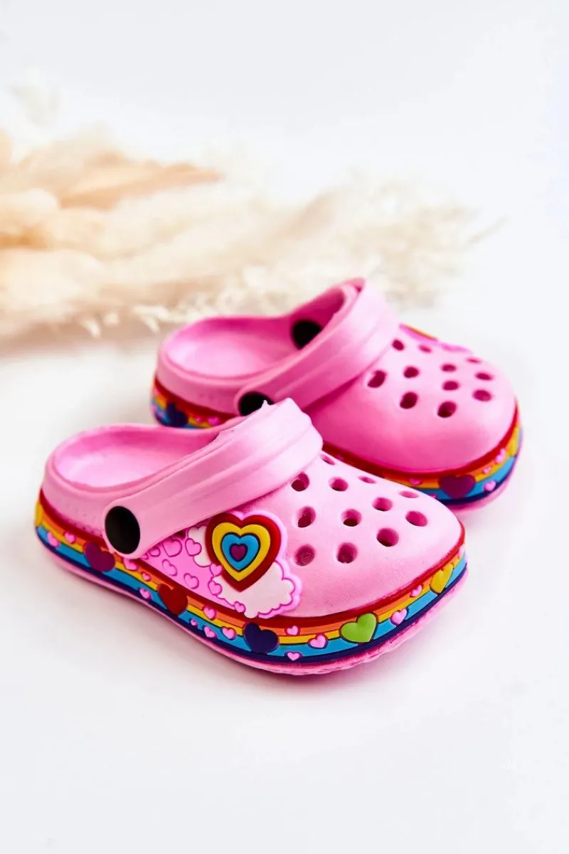 New Boto Klapki Dziecięce Piankowe Kroksy Różowe Charie