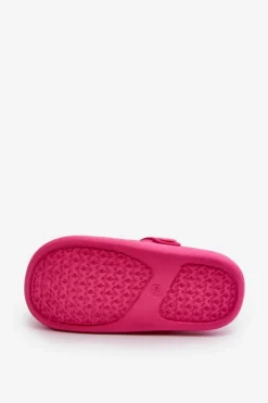 Clearance Boto Klapki Dziecięce Piankowe Z Ozdobą Fuksja Opleja Różowy