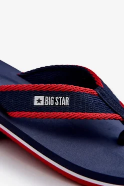 Clearance Klapki Japonki Męskie Big Star NN174623 Granatowe Męskie Klapki Męskie Big Star|Klapki Męskie Japonki