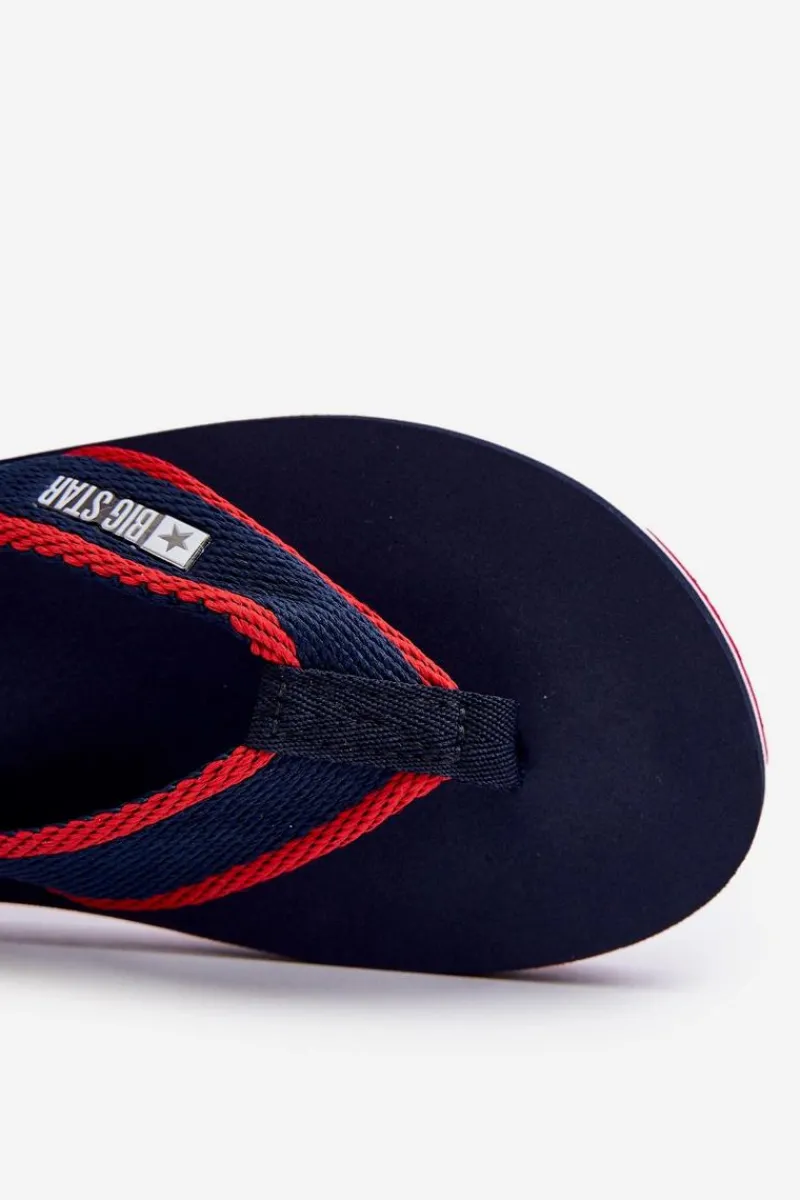 Clearance Klapki Japonki Męskie Big Star NN174623 Granatowe Męskie Klapki Męskie Big Star|Klapki Męskie Japonki