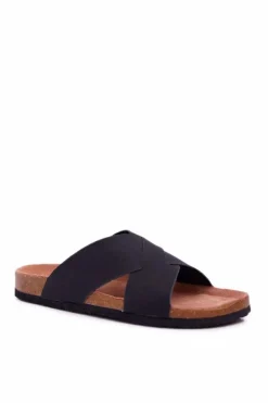 Outlet Klapki Męskie Big Star Czarne DD174603 Męskie Klapki Męskie Big Star|Klapki Męskie Klasyczne