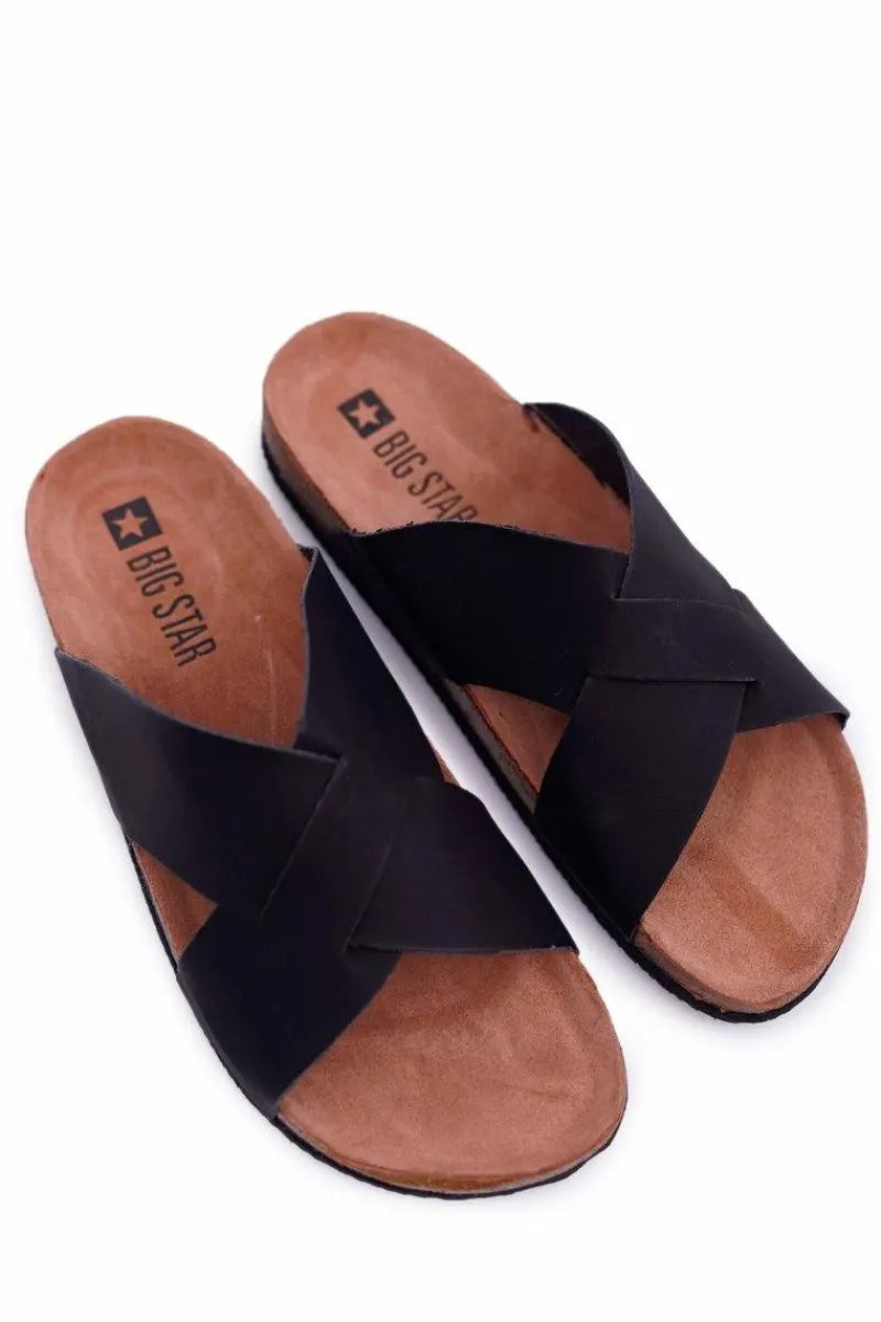 Outlet Klapki Męskie Big Star Czarne DD174603 Męskie Klapki Męskie Big Star|Klapki Męskie Klasyczne
