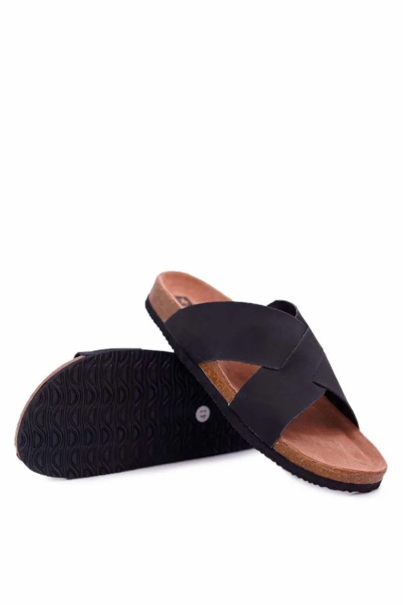 Outlet Klapki Męskie Big Star Czarne DD174603 Męskie Klapki Męskie Big Star|Klapki Męskie Klasyczne