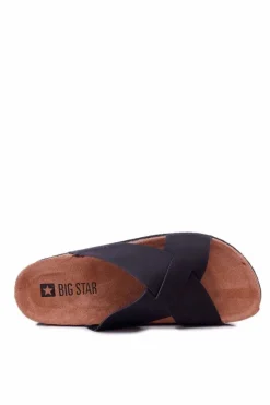 Outlet Klapki Męskie Big Star Czarne DD174603 Męskie Klapki Męskie Big Star|Klapki Męskie Klasyczne