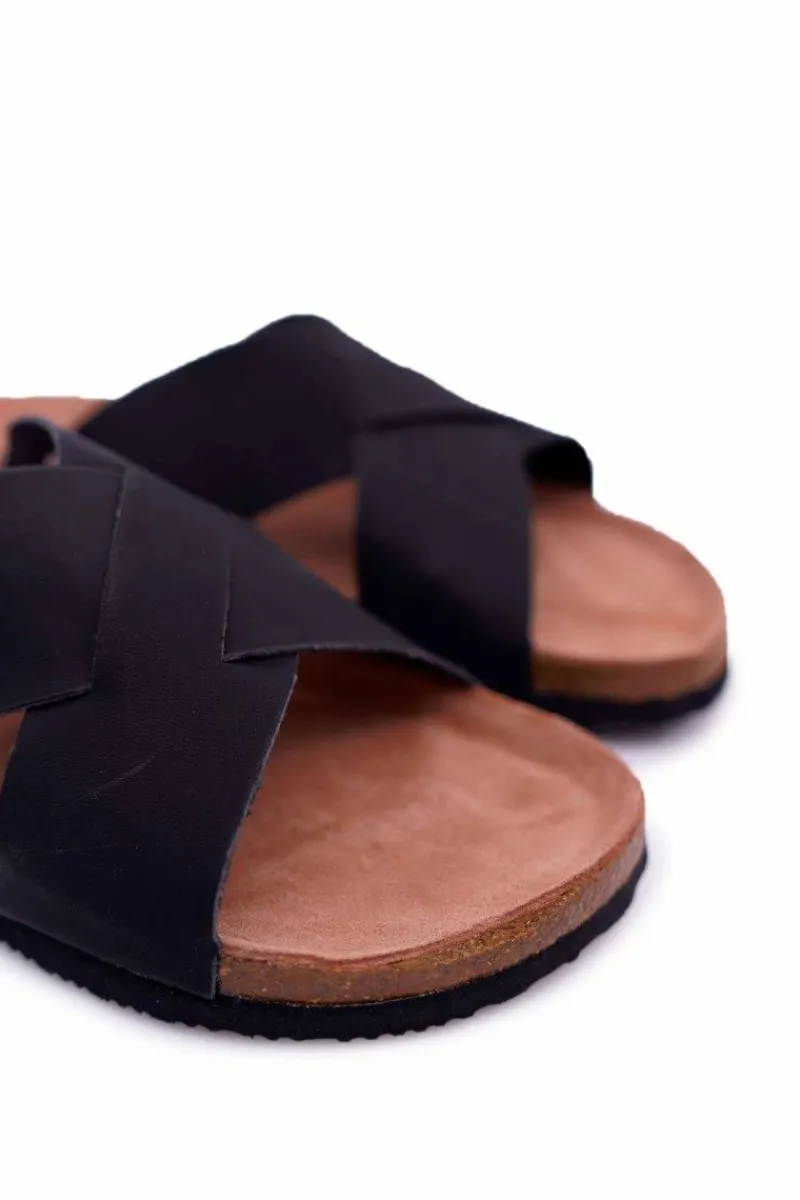 Outlet Klapki Męskie Big Star Czarne DD174603 Męskie Klapki Męskie Big Star|Klapki Męskie Klasyczne