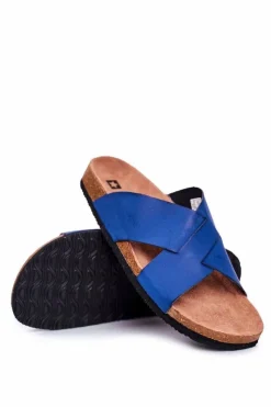 Clearance Klapki Męskie Big Star Granatowe DD174602 Męskie Klapki Męskie Big Star|Klapki Męskie Klasyczne