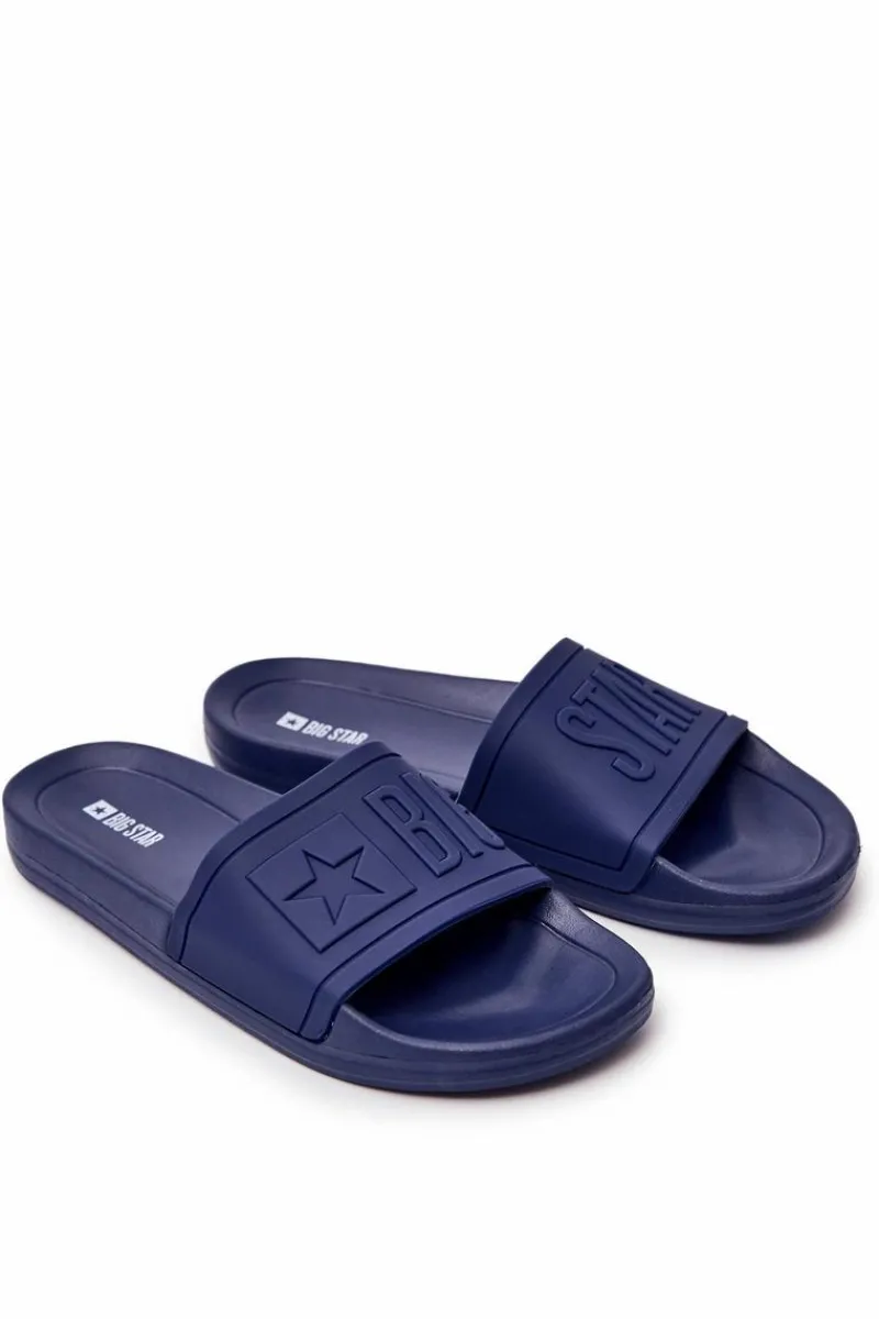 Best Klapki Męskie Big Star Gumowe Granatowe DD174688 Męskie Klapki Męskie Big Star|Klapki Męskie Klasyczne