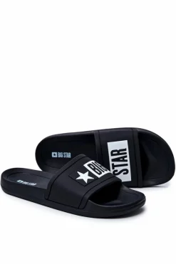 Outlet Klapki Męskie Big Star Gumowe Czarne DD174699 Męskie Klapki Męskie Big Star|Klapki Męskie Klasyczne