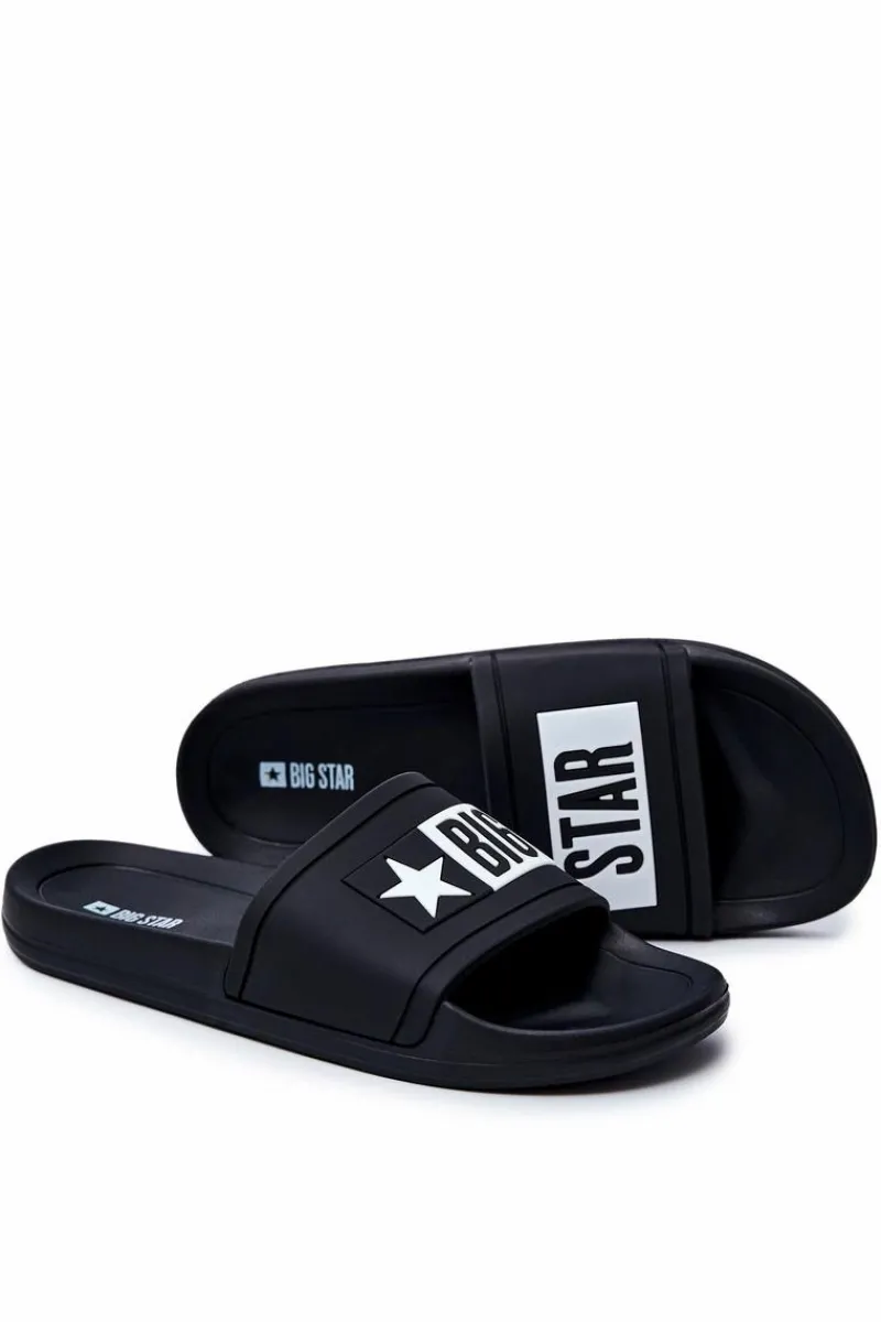 Outlet Klapki Męskie Big Star Gumowe Czarne DD174699 Męskie Klapki Męskie Big Star|Klapki Męskie Klasyczne