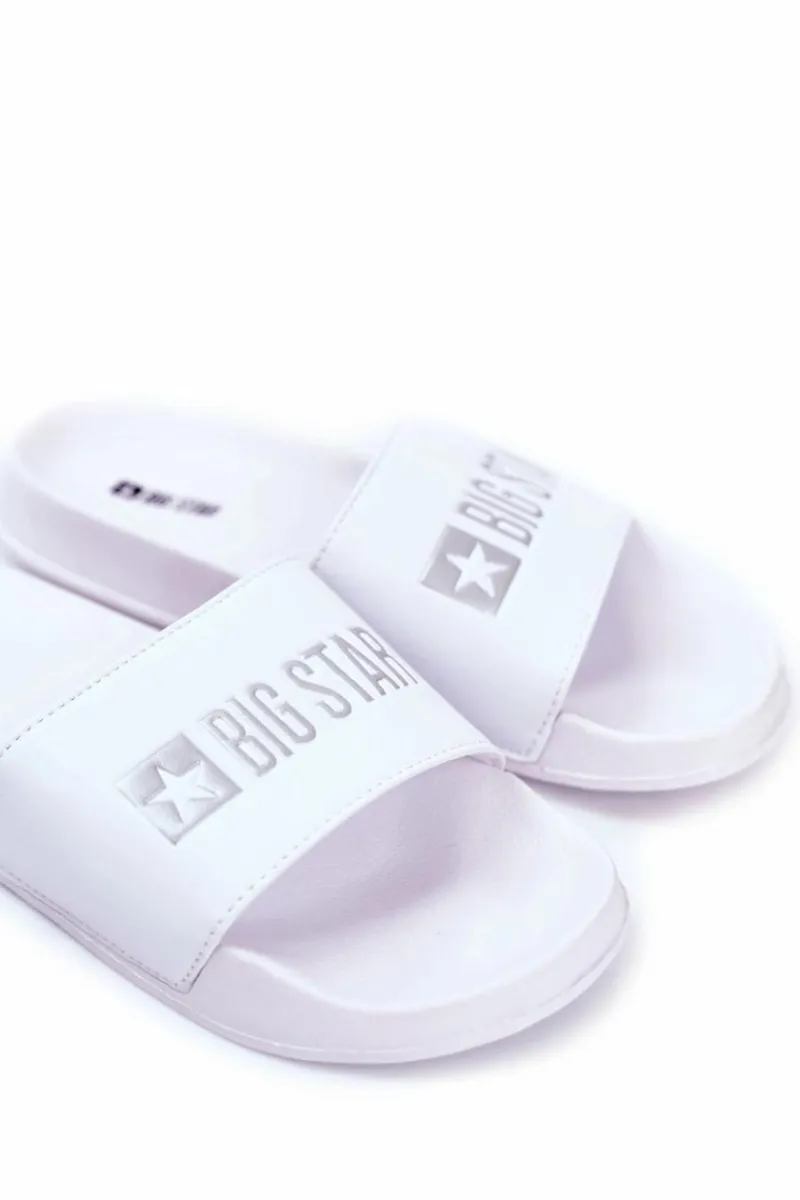 Clearance Big Star Shoes Klapki Męskie Big Star Gumowe Białe GG174935