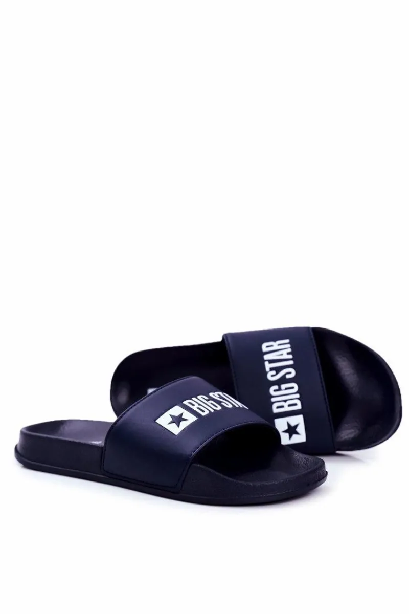 Klapki Męskie Big Star|Klapki Męskie Klasyczne>Big Star Shoes Klapki Męskie Big Star Gumowe Granatowe GG174931