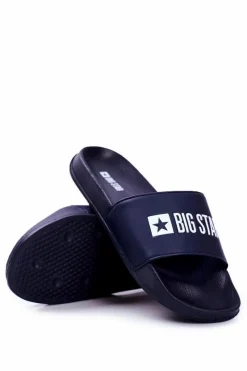 Klapki Męskie Big Star|Klapki Męskie Klasyczne>Big Star Shoes Klapki Męskie Big Star Gumowe Granatowe GG174931