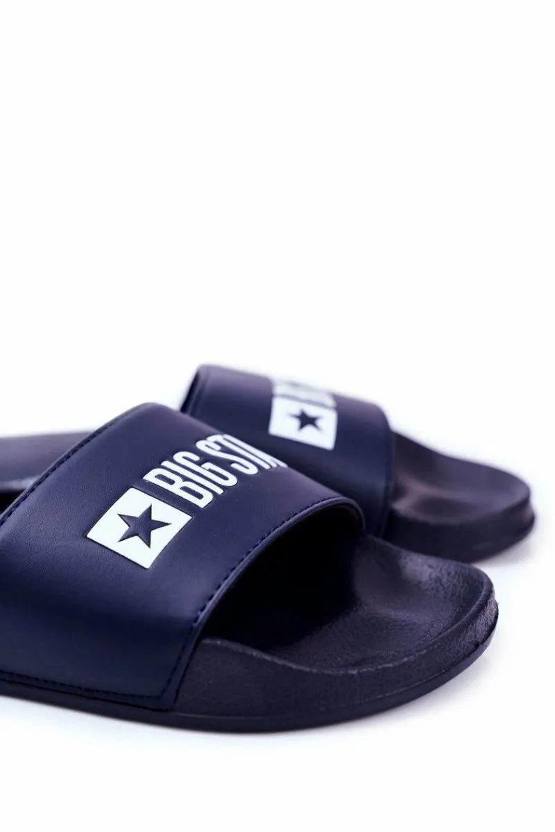 Klapki Męskie Big Star|Klapki Męskie Klasyczne>Big Star Shoes Klapki Męskie Big Star Gumowe Granatowe GG174931