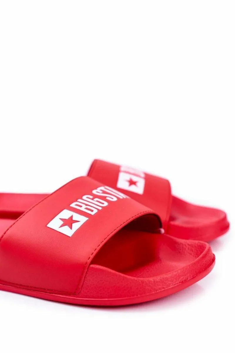 Online Klapki Męskie Big Star Gumowe Czerwone Eko Skóra GG174932 Męskie Klapki Męskie Big Star|Klapki Męskie Klasyczne