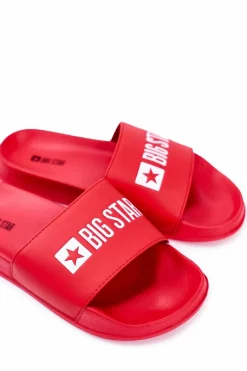 Online Klapki Męskie Big Star Gumowe Czerwone Eko Skóra GG174932 Męskie Klapki Męskie Big Star|Klapki Męskie Klasyczne
