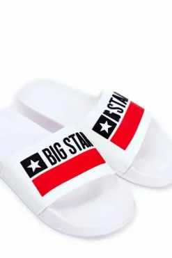 Clearance Klapki Męskie Big Star Klasyk Białe GG174938 Męskie Klapki Męskie Big Star|Klapki Męskie Klasyczne