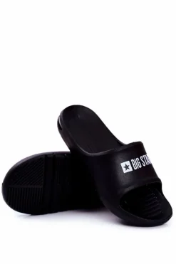 Klapki Męskie Big Star|Klapki Męskie Klasyczne>Big Star Shoes Klapki Męskie Big Star Powietrzne Czarne GG174917