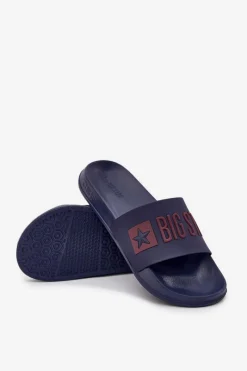 Hot Klapki Męskie Big Star SS174361 Granatowe Męskie Klapki Męskie Big Star|Klapki Męskie Klasyczne