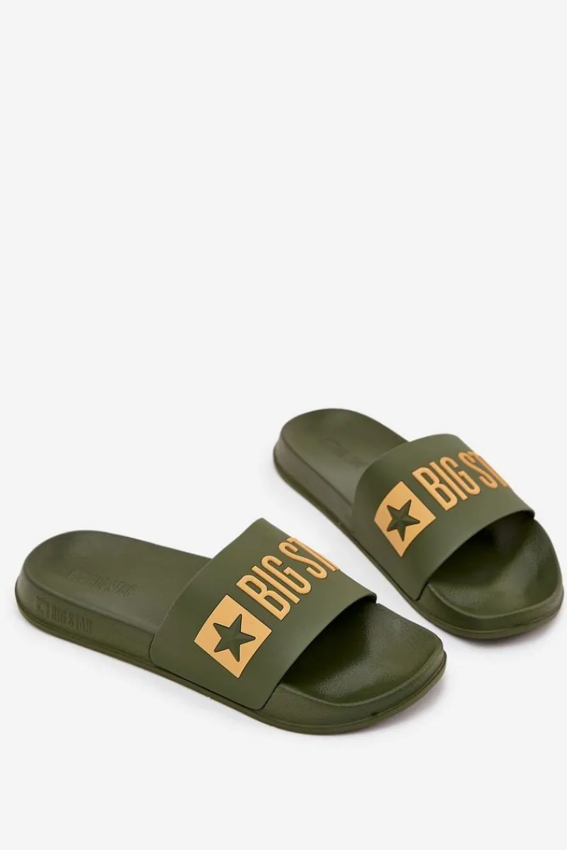 Klapki Męskie Big Star|Klapki Męskie Klasyczne>Big Star Shoes Klapki Męskie Big Star SS174360 Zielone Zielony