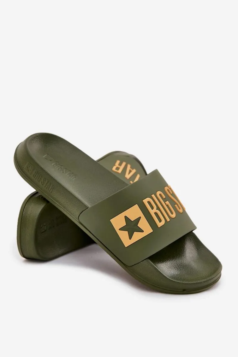 Klapki Męskie Big Star|Klapki Męskie Klasyczne>Big Star Shoes Klapki Męskie Big Star SS174360 Zielone Zielony
