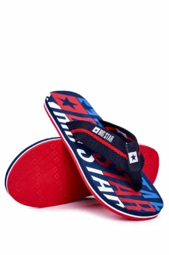 New Big Star Shoes Klapki Męskie Japonki Big Star Granatowe DD174659