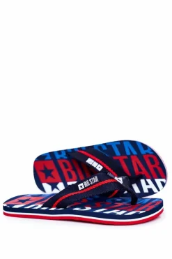 New Big Star Shoes Klapki Męskie Japonki Big Star Granatowe DD174659