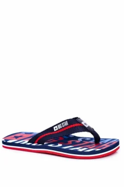 New Big Star Shoes Klapki Męskie Japonki Big Star Granatowe DD174659