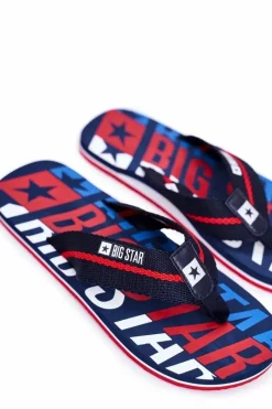 New Big Star Shoes Klapki Męskie Japonki Big Star Granatowe DD174659
