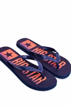Best Big Star Shoes Klapki Męskie Japonki Big Star Granatowe FF274A468