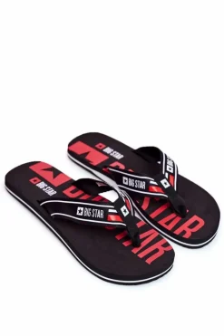 Klapki Męskie Big Star|Klapki Męskie Japonki>Big Star Shoes Klapki Męskie Japonki Big Star Czarne FF274A450