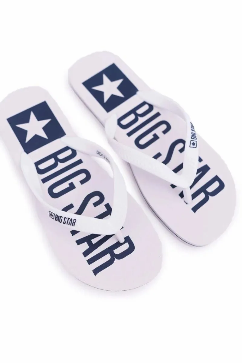 Klapki Męskie Big Star|Klapki Męskie Japonki>Big Star Shoes Klapki Męskie Japonki Big Star Białe DD174673
