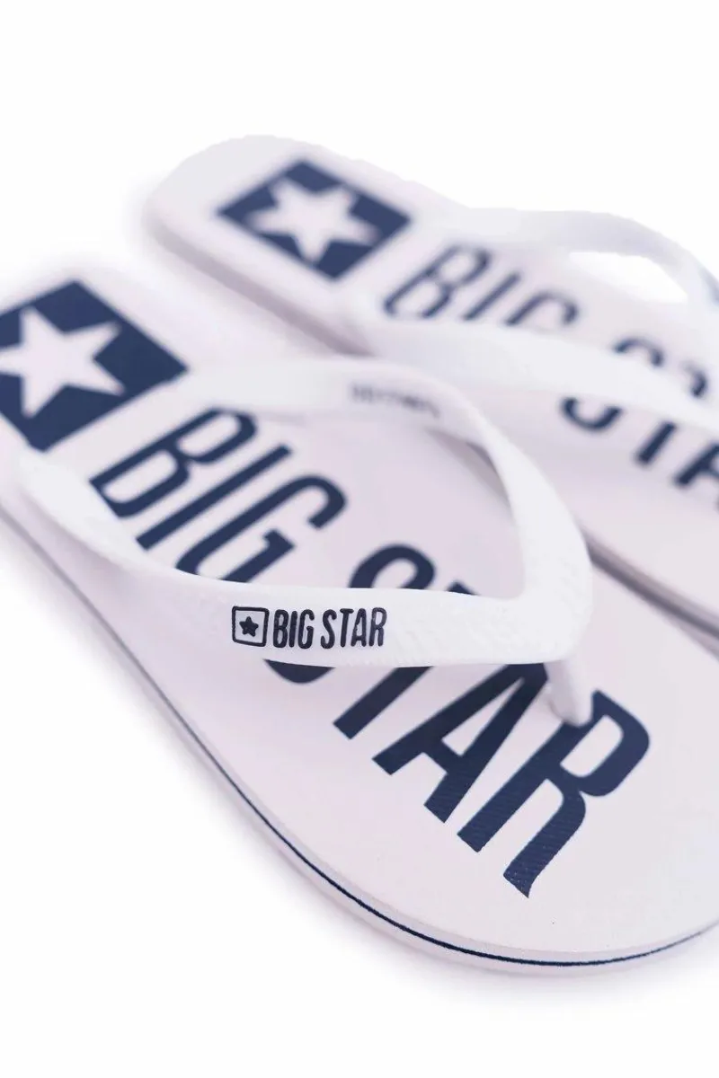 Klapki Męskie Big Star|Klapki Męskie Japonki>Big Star Shoes Klapki Męskie Japonki Big Star Białe DD174673