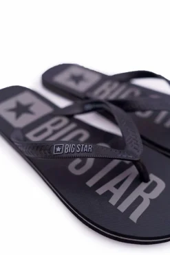 Online Klapki Męskie Japonki Big Star Czarne DD174675 Męskie Klapki Męskie Big Star|Klapki Męskie Japonki
