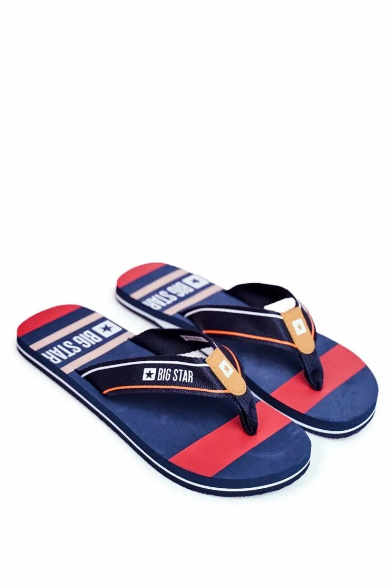 Hot Klapki Męskie Japonki Big Star Granatowe FF274A459 Męskie Klapki Męskie Big Star|Klapki Męskie Japonki