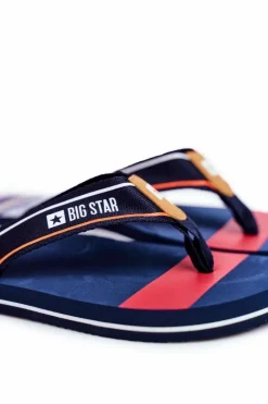Hot Klapki Męskie Japonki Big Star Granatowe FF274A459 Męskie Klapki Męskie Big Star|Klapki Męskie Japonki