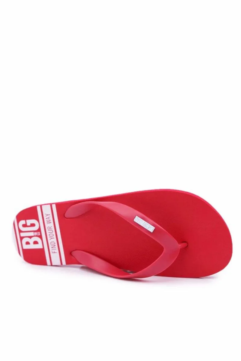 Klapki Męskie Big Star|Klapki Męskie Japonki>Big Star Shoes Klapki Męskie Japonki Big Star Czerwone AA174416