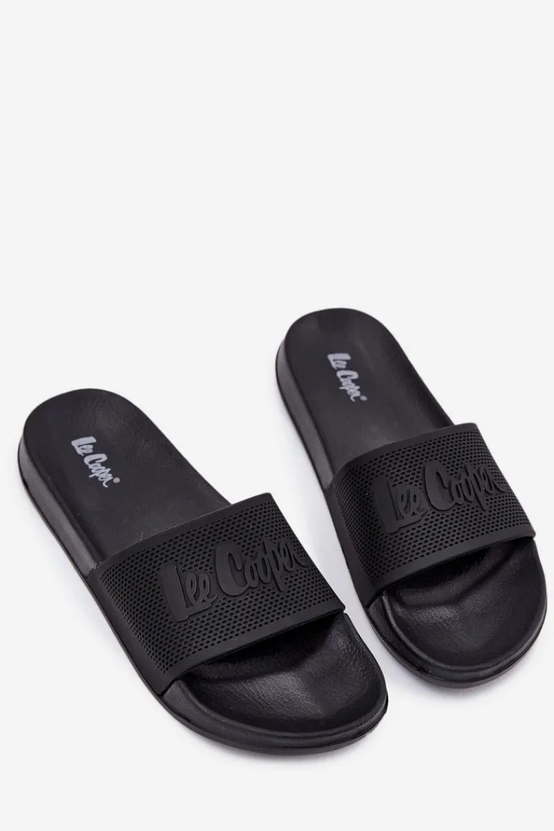 Clearance Klapki Męskie LCW-25-07-3527M Czarne Męskie Klapki Męskie Klasyczne