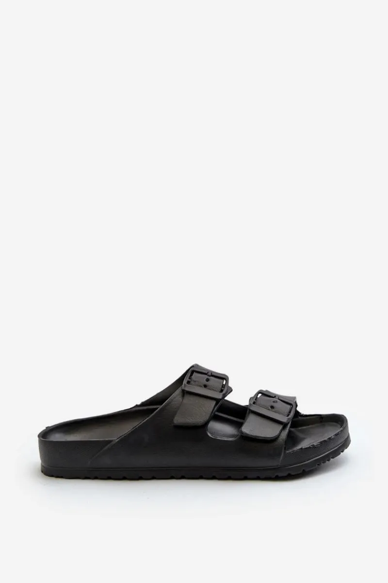 New Evento Klapki Męskie Lekkie Piankowe Z Klamrami Czarne Avatara