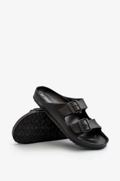 New Evento Klapki Męskie Lekkie Piankowe Z Klamrami Czarne Avatara