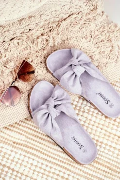 Outlet Klapki Na Korkowej Podeszwie Szare Wendy Damskie Klapki Korkowe|Klapki Damskie Klasyczne