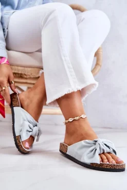 Best Boto Klapki Na Korkowej Podeszwie Miętowe Wendy