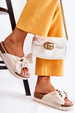 Sale Klapki Na Platformie Beżowe So Comfy Damskie Klapki Na Platformie|Klapki Damskie Klasyczne