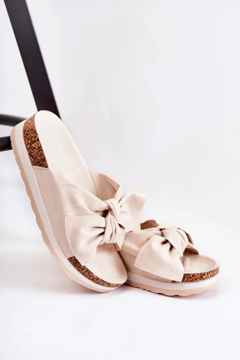 Sale Klapki Na Platformie Beżowe So Comfy Damskie Klapki Na Platformie|Klapki Damskie Klasyczne