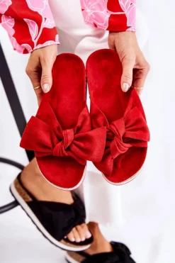 Best Boto Klapki Na Platformie Czerwone So Comfy